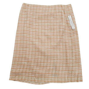 NWT Alex Marie Skirt Womens Size 8 Pastel Orange Tweed Pencil Career Wear Lined
